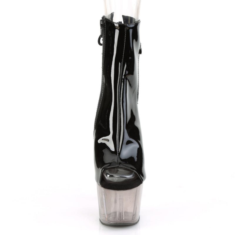 Pleaser Adore-1018T Laarzen Dames Zwart Grijs | MBSAW-BE