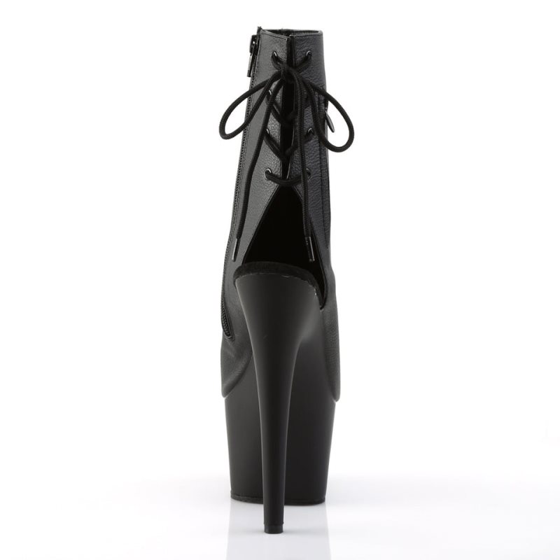 Pleaser Adore-1018 Vegan Leather Laarzen Dames Zwart | BWGCR-BE