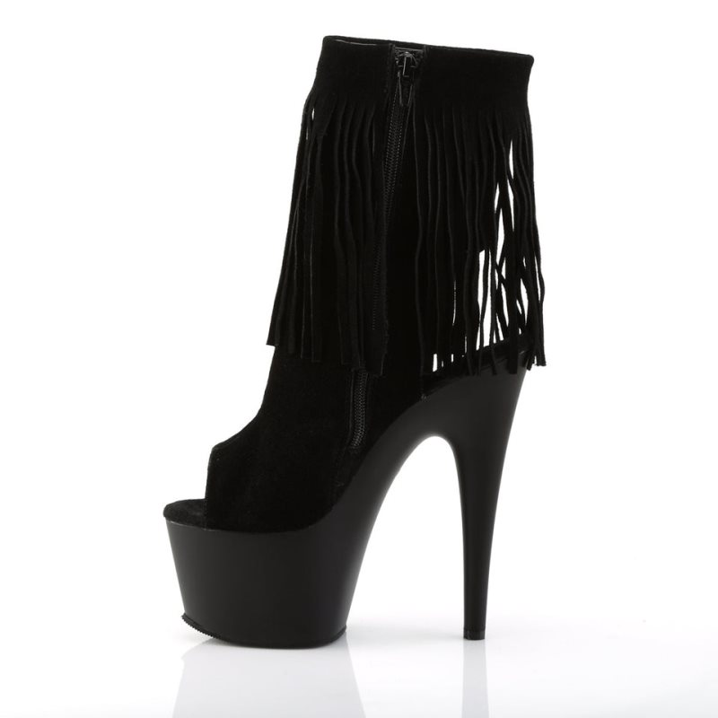 Pleaser Adore-1019 Suede Laarzen Dames Zwart | YEAWC-BE