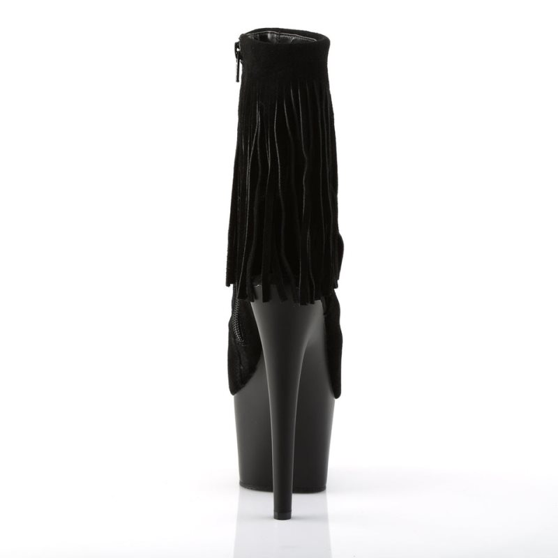 Pleaser Adore-1019 Suede Laarzen Dames Zwart | YEAWC-BE