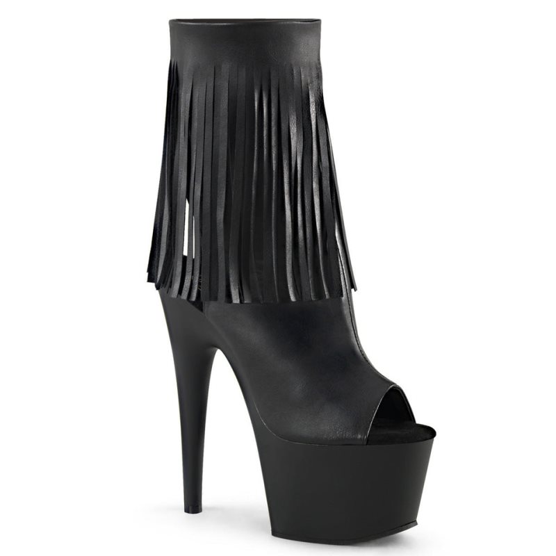 Pleaser Adore-1019 Vegan Leather Laarzen Dames Zwart | CITAO-BE