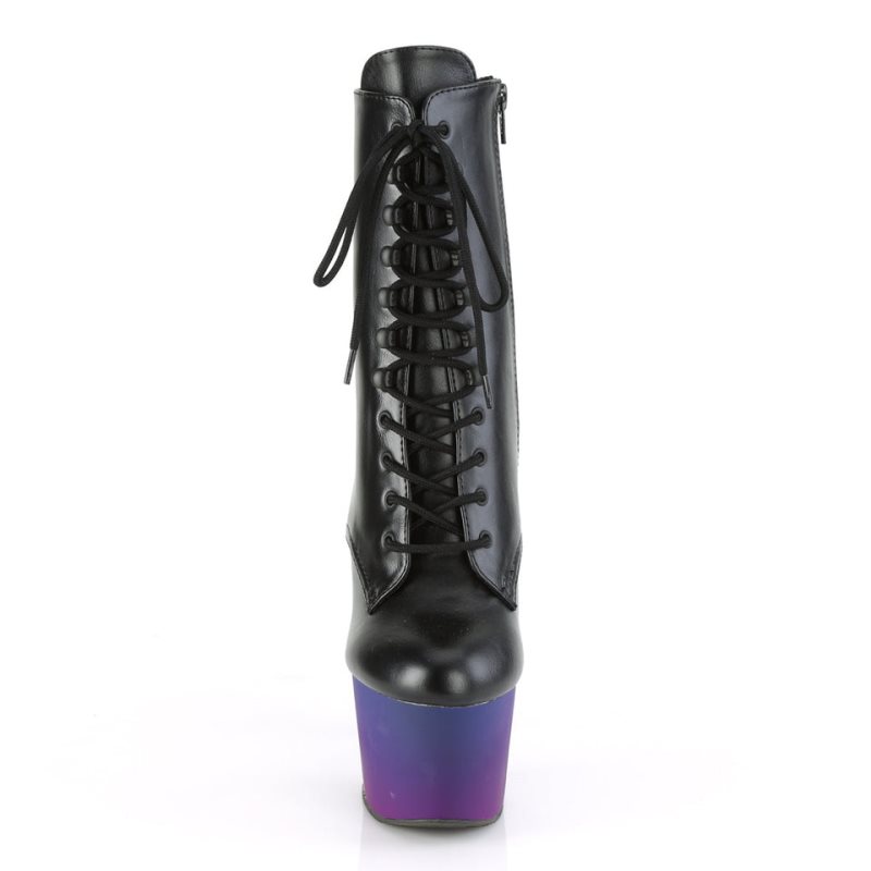 Pleaser Adore-1020BP Laarzen Dames Zwart Blauw | OIJNF-BE
