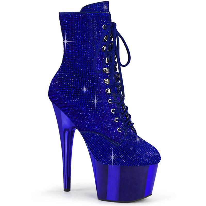 Pleaser Adore-1020CHRS Laarzen Dames Blauw | DOWBY-BE