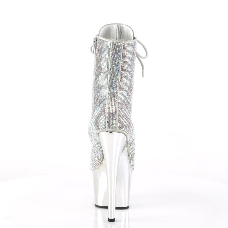 Pleaser Adore-1020CHRS Laarzen Dames Gekleurd Zilver | ABYOD-BE