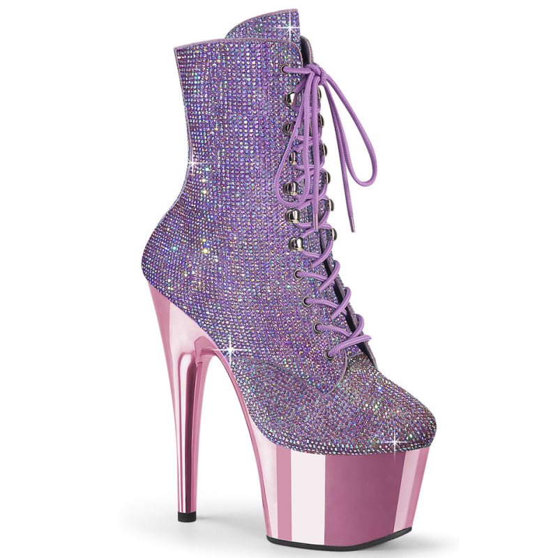 Pleaser Adore-1020CHRS Laarzen Dames Paars | JYAID-BE