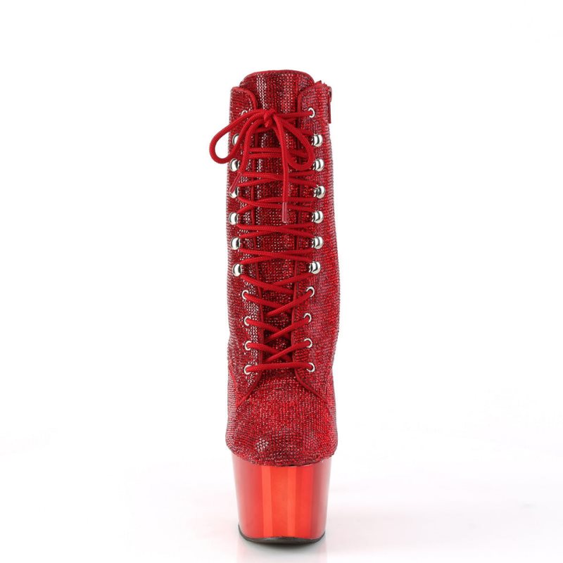 Pleaser Adore-1020CHRS Laarzen Dames Rood | SJOQY-BE