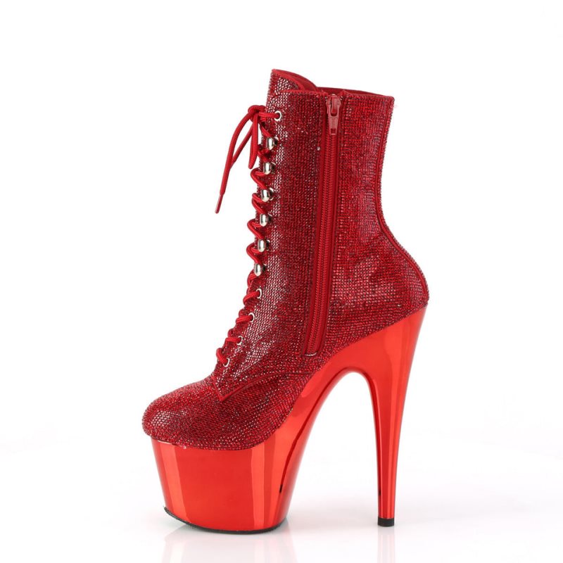 Pleaser Adore-1020CHRS Laarzen Dames Rood | SJOQY-BE