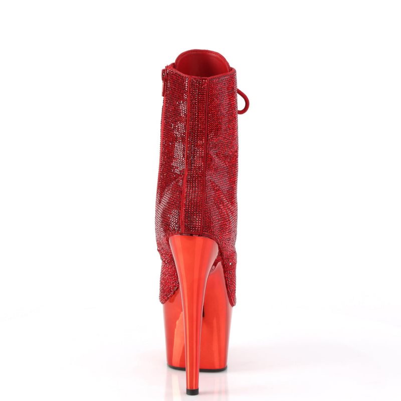 Pleaser Adore-1020CHRS Laarzen Dames Rood | SJOQY-BE