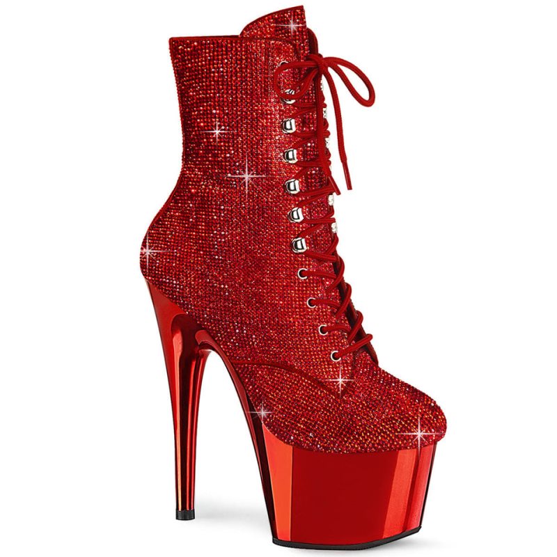Pleaser Adore-1020CHRS Laarzen Dames Rood | SJOQY-BE