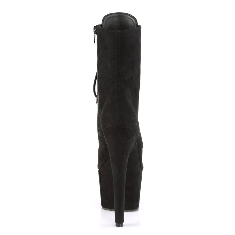 Pleaser Adore-1020FS Faux Suede Laarzen Dames Zwart | TXYZM-BE