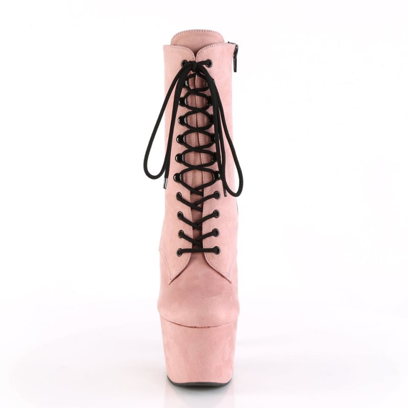 Pleaser Adore-1020FS Faux Suede Laarzen Dames Roze | TBHJM-BE