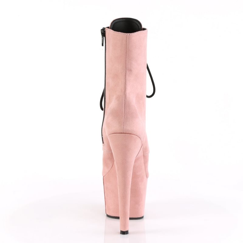 Pleaser Adore-1020FS Faux Suede Laarzen Dames Roze | TBHJM-BE