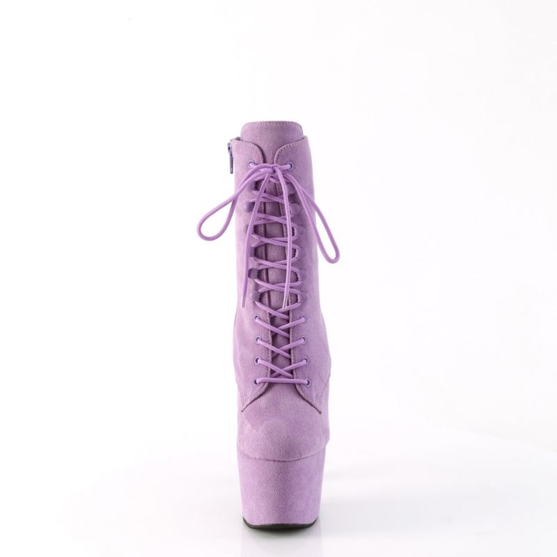 Pleaser Adore-1020FS Faux Suede Laarzen Dames Paars | UHSWY-BE