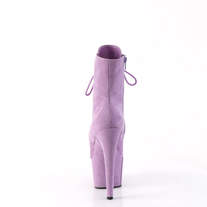 Pleaser Adore-1020FS Faux Suede Laarzen Dames Paars | UHSWY-BE