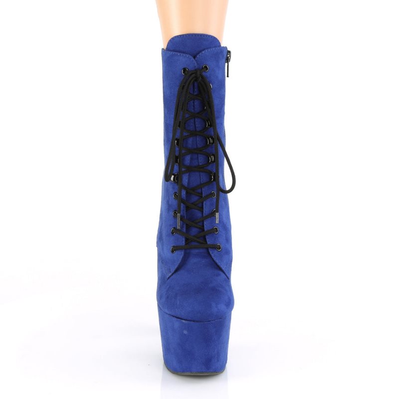 Pleaser Adore-1020FS Faux Suede Laarzen Dames Blauw | TMNCG-BE