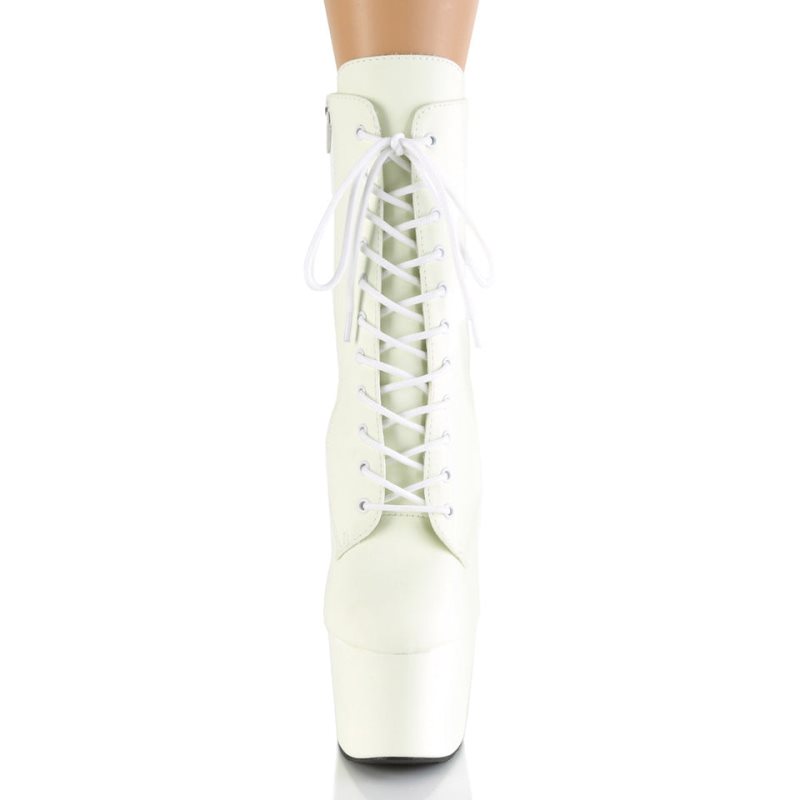 Pleaser Adore-1020GD Vegan Leather Laarzen Dames Wit | ZBSTW-BE