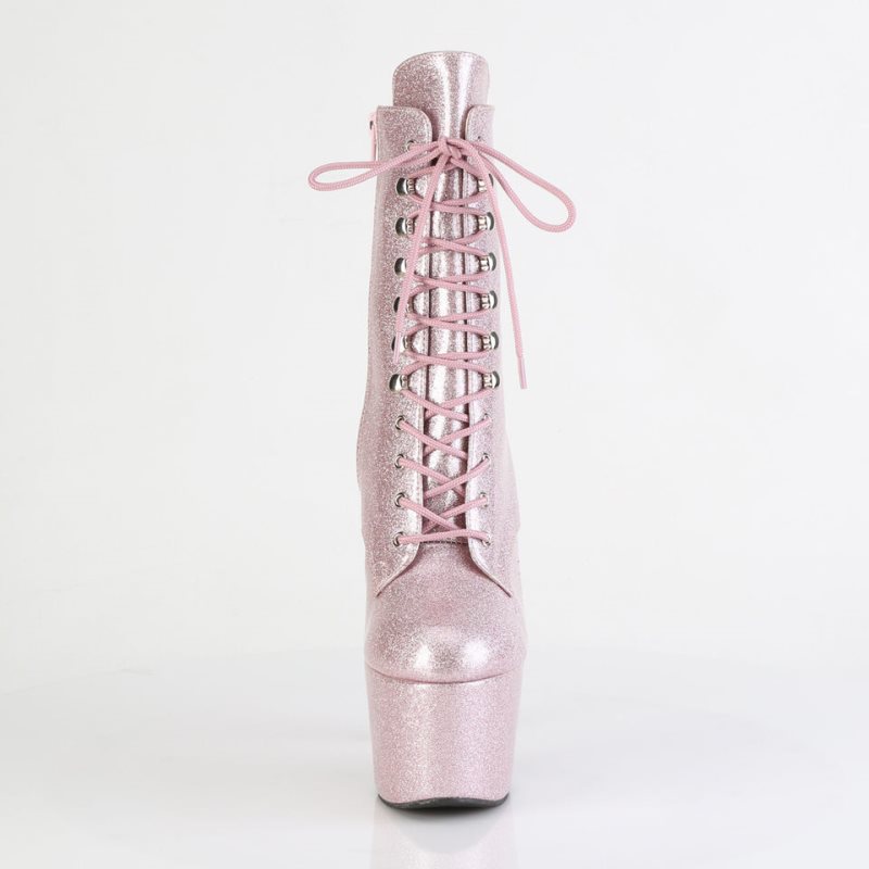 Pleaser Adore-1020GP Glitter Patent Laarzen Dames Roze | FUYEK-BE