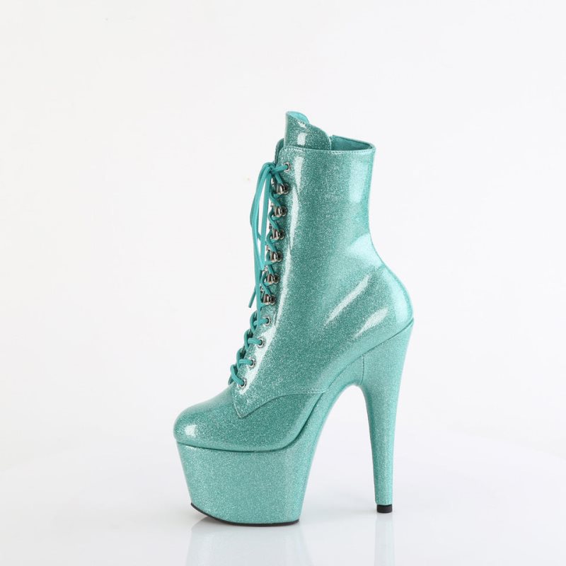 Pleaser Adore-1020GP Laarzen Dames Groen | LRBDV-BE