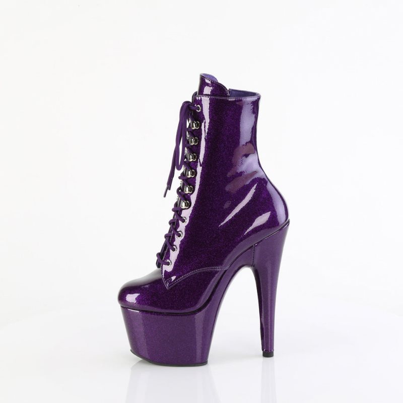 Pleaser Adore-1020GP Laarzen Dames Paars | GIKAE-BE