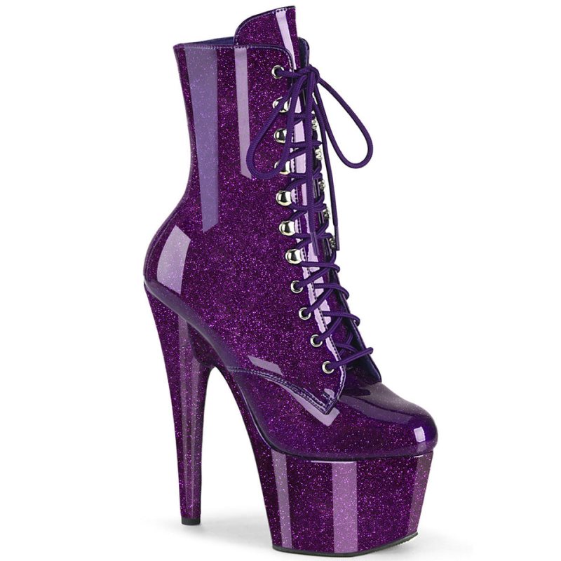 Pleaser Adore-1020GP Laarzen Dames Paars | GIKAE-BE