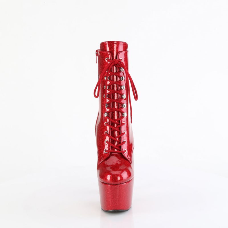 Pleaser Adore-1020GP Laarzen Dames Rood | QMXZB-BE
