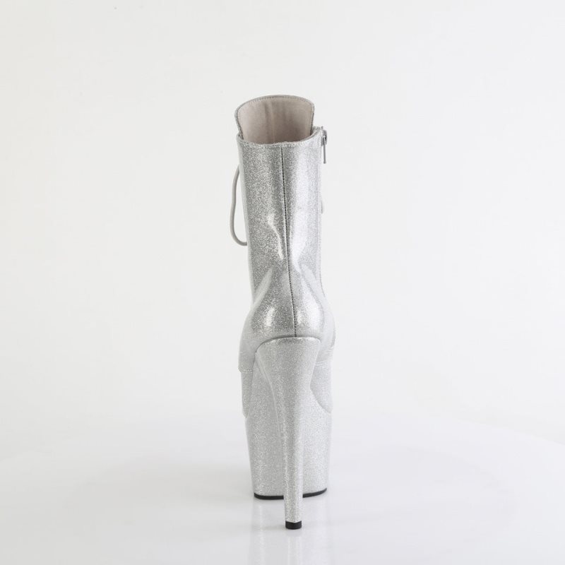 Pleaser Adore-1020GP Laarzen Dames Zilver | CXMDU-BE