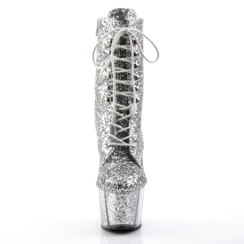 Pleaser Adore-1020G Laarzen Dames Zilver | MPAXE-BE