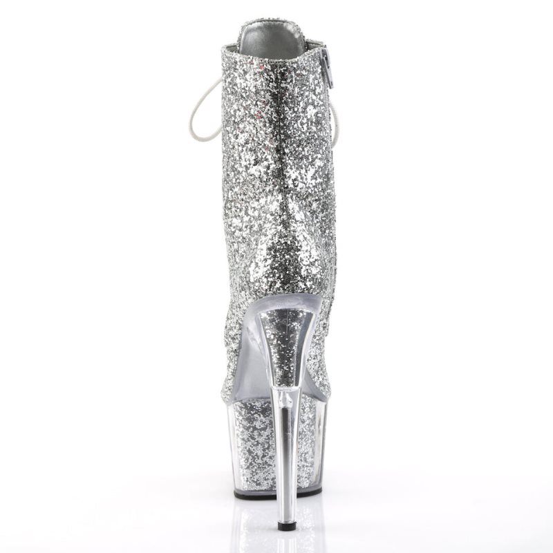 Pleaser Adore-1020G Laarzen Dames Zilver | MPAXE-BE