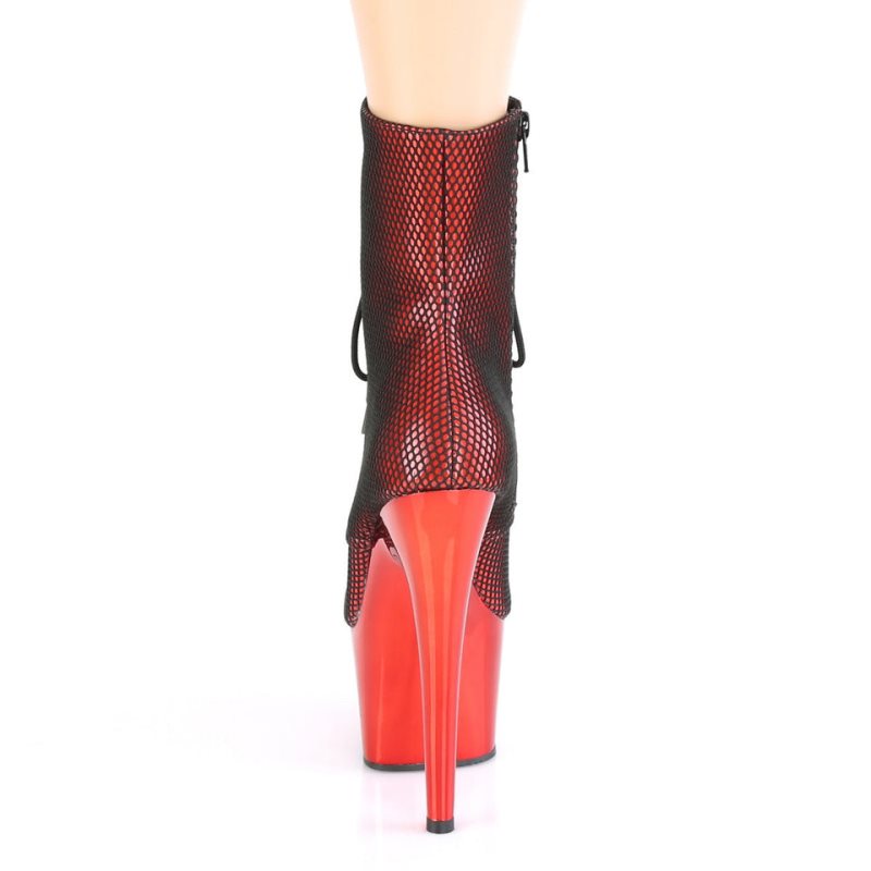 Pleaser Adore-1020HFN Laarzen Dames Rood | VPREZ-BE