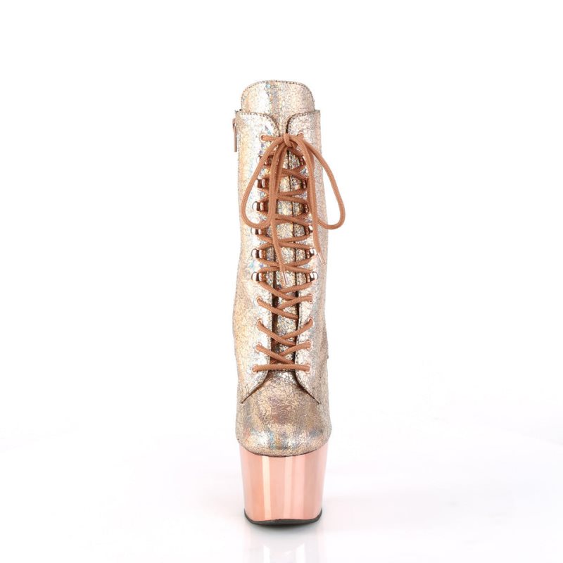 Pleaser Adore-1020HM Laarzen Dames Roze Goud | KYXNG-BE