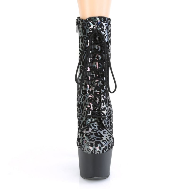 Pleaser Adore-1020LP Laarzen Dames Grijs Leopard | YZBSF-BE