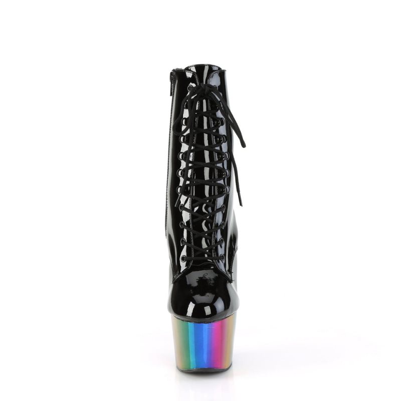 Pleaser Adore-1020RC Laarzen Dames Zwart Gekleurd | DWTMV-BE