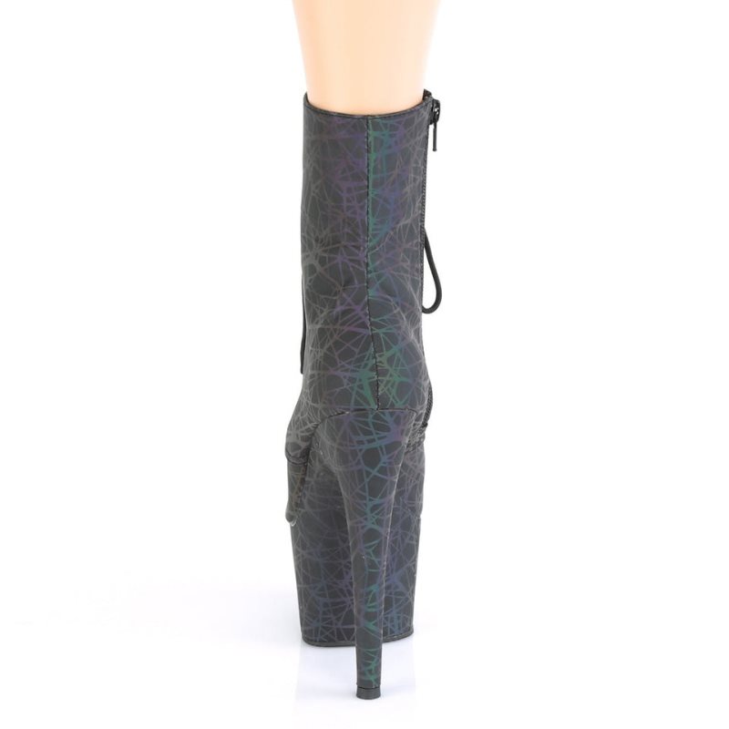 Pleaser Adore-1020REFL Laarzen Dames Groen Paars | MEPHK-BE