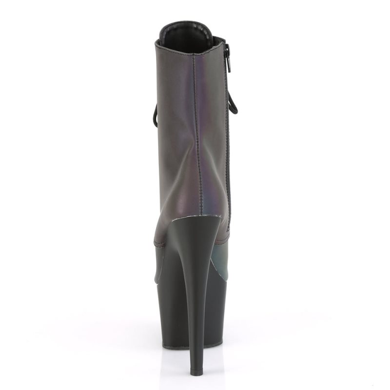 Pleaser Adore-1020REFL Laarzen Dames Groen Zwart | ZYTXA-BE