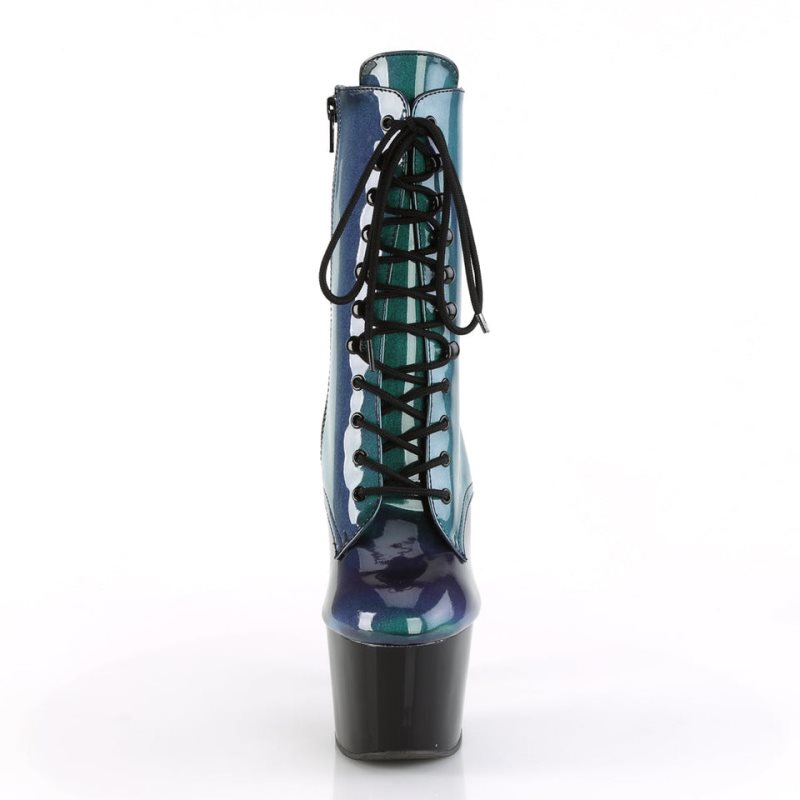 Pleaser Adore-1020SHG Laarzen Dames Paars Groen | LDBGA-BE