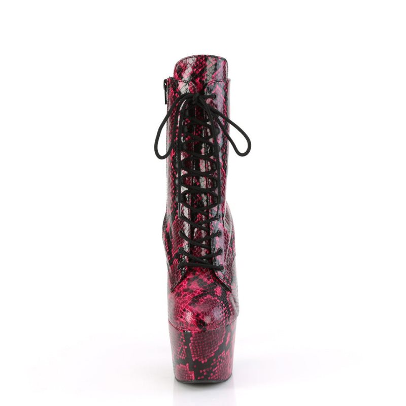 Pleaser Adore-1020SPWR Snake Laarzen Dames Roze | DHBGT-BE