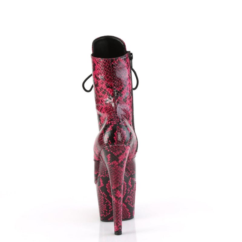 Pleaser Adore-1020SPWR Snake Laarzen Dames Roze | DHBGT-BE