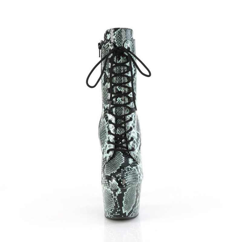 Pleaser Adore-1020SPWR Snake Laarzen Dames Groen | HYNVF-BE