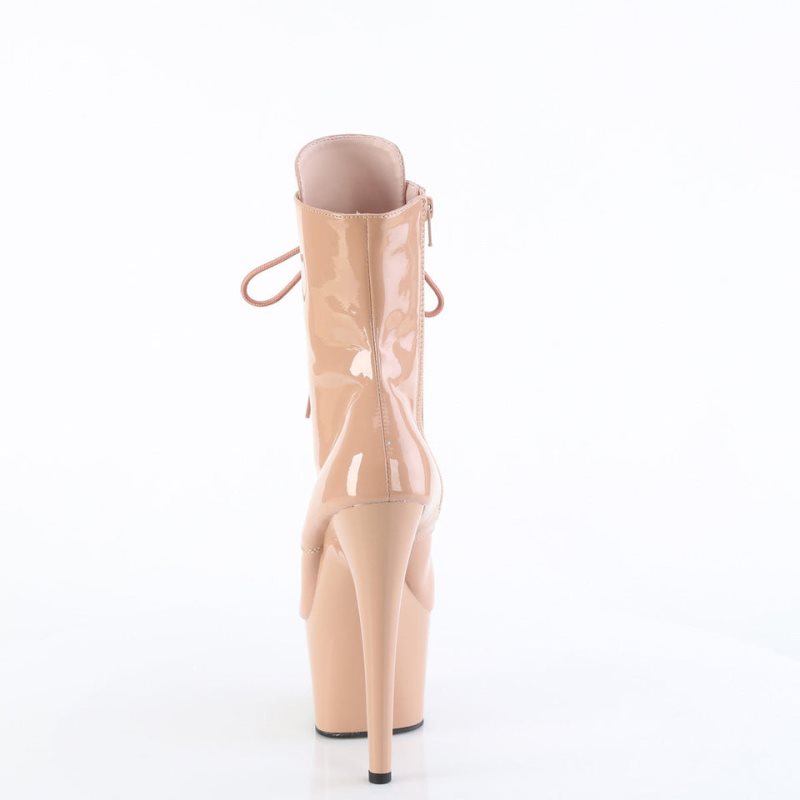 Pleaser Adore-1020 Laarzen Dames Beige | ONGMI-BE