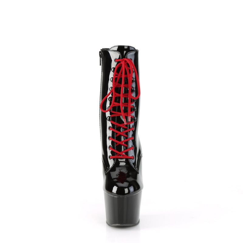 Pleaser Adore-1020 Laarzen Dames Rood Zwart | SOCFX-BE