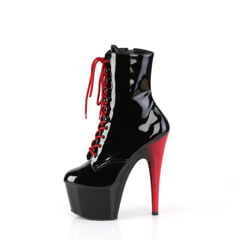 Pleaser Adore-1020 Laarzen Dames Rood Zwart | SOCFX-BE