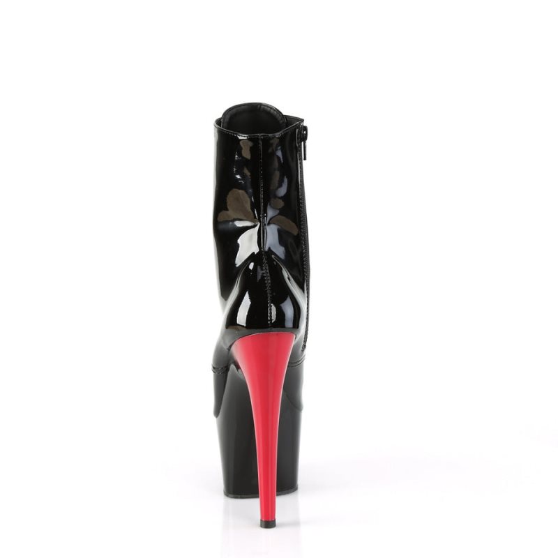 Pleaser Adore-1020 Laarzen Dames Rood Zwart | SOCFX-BE