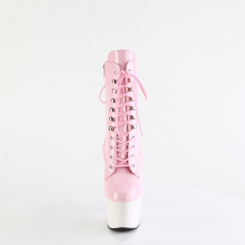 Pleaser Adore-1020 Laarzen Dames Roze Wit | YVRZP-BE