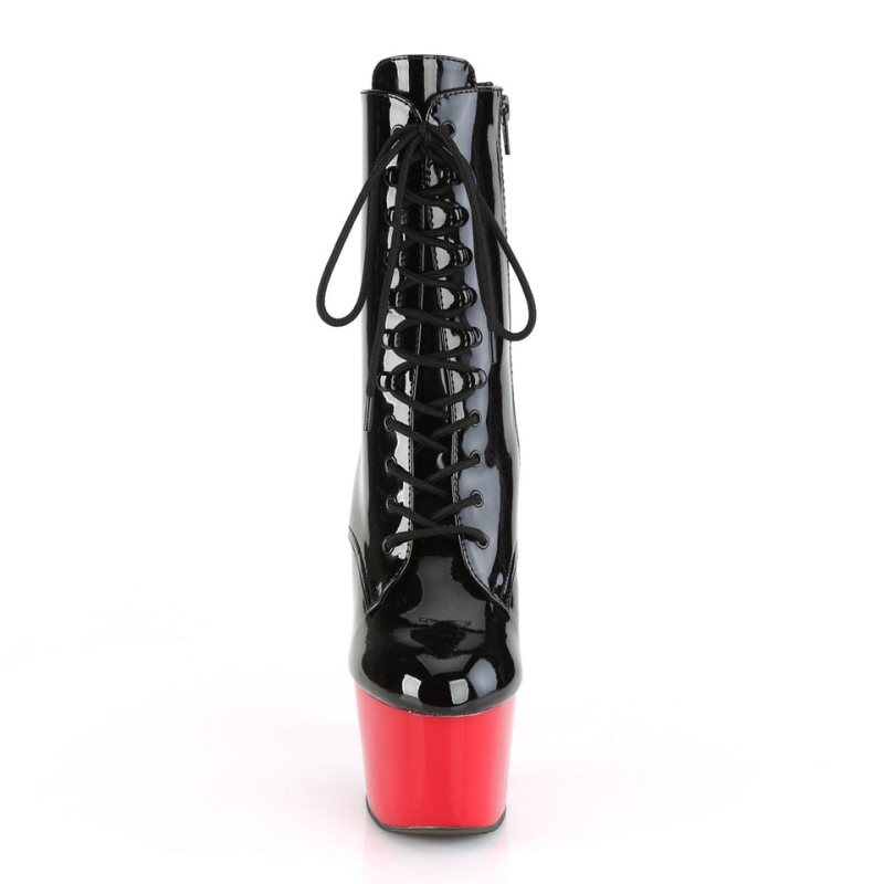 Pleaser Adore-1020 Laarzen Dames Zwart Rood | FTKXC-BE