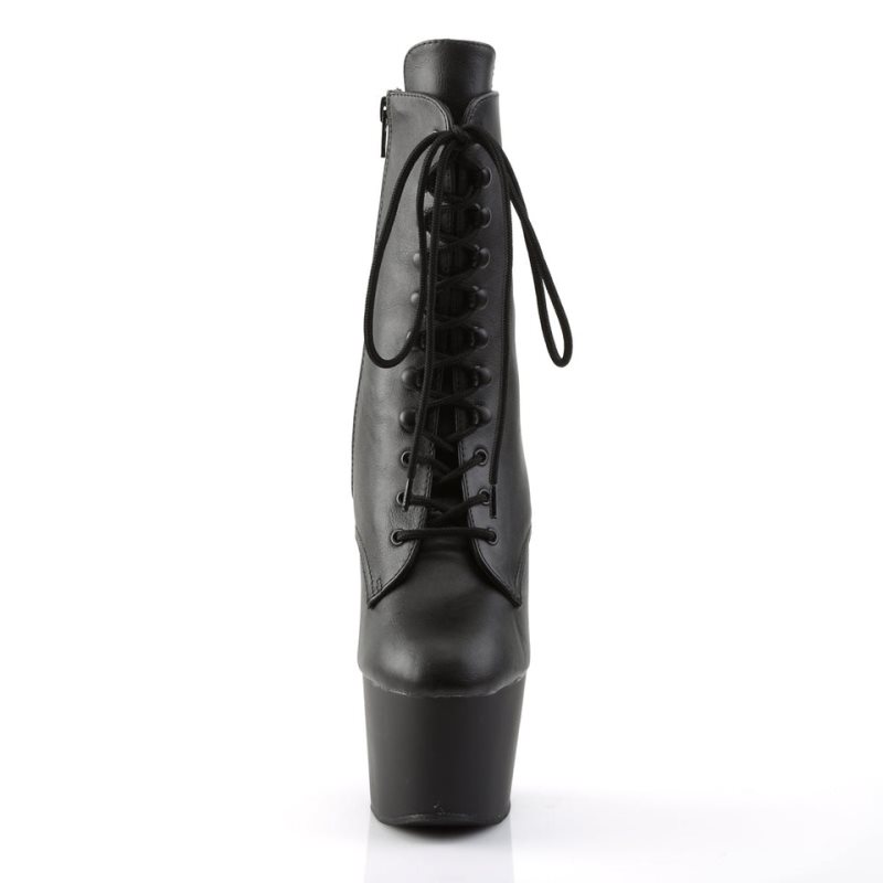 Pleaser Adore-1020 Vegan Leather Laarzen Dames Zwart | YMDUX-BE