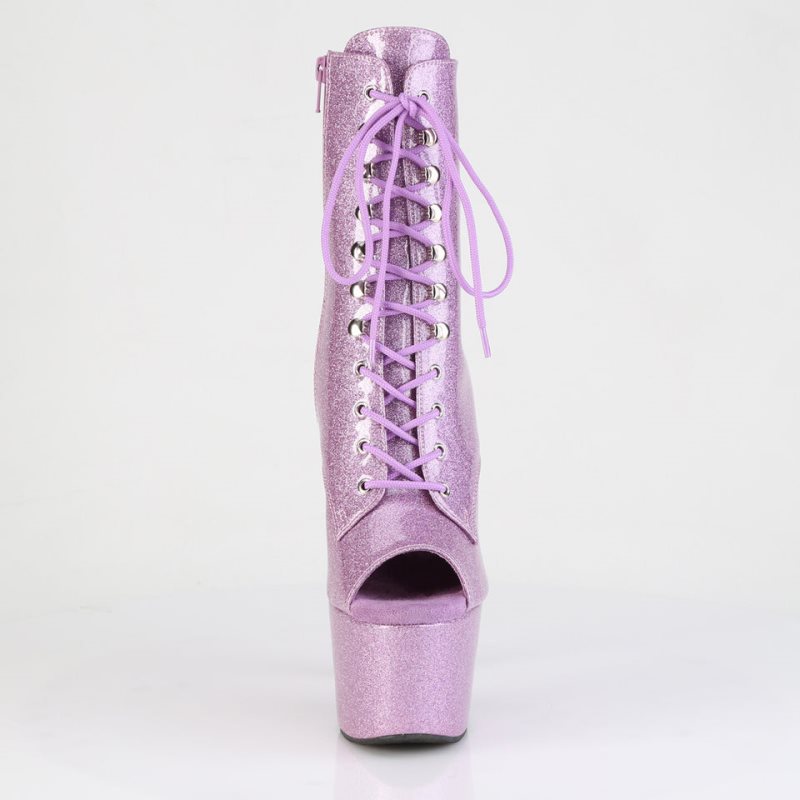 Pleaser Adore-1021GP Glitter Laarzen Dames Paars | ZLSAR-BE
