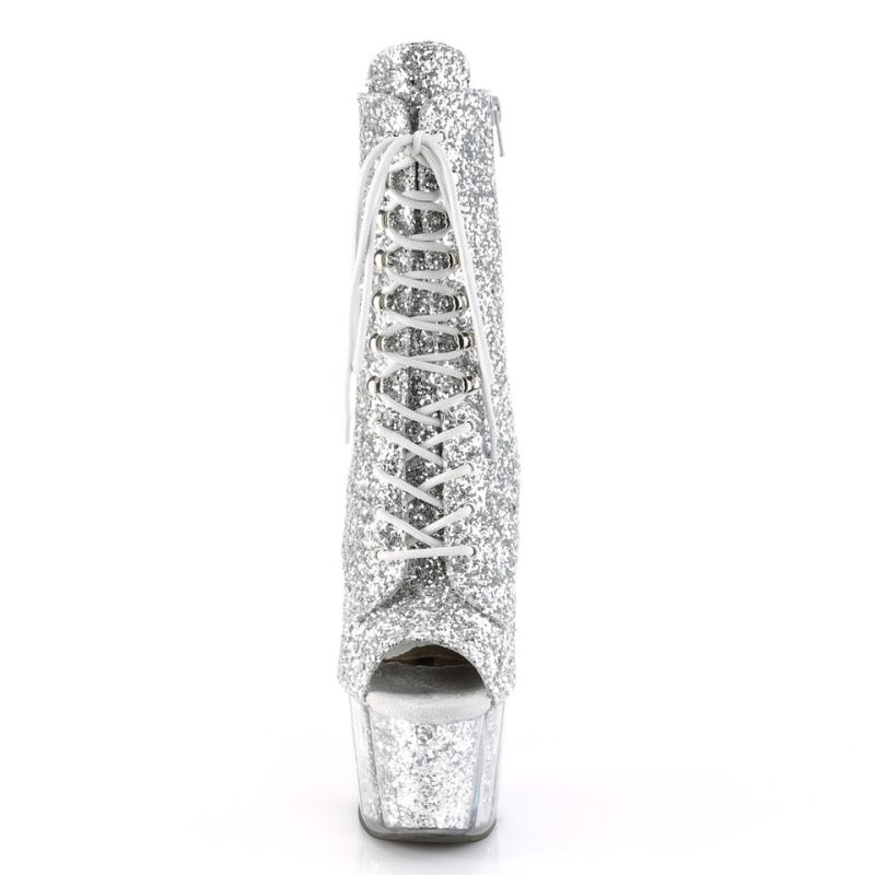Pleaser Adore-1021G Laarzen Dames Zilver | DIKOX-BE