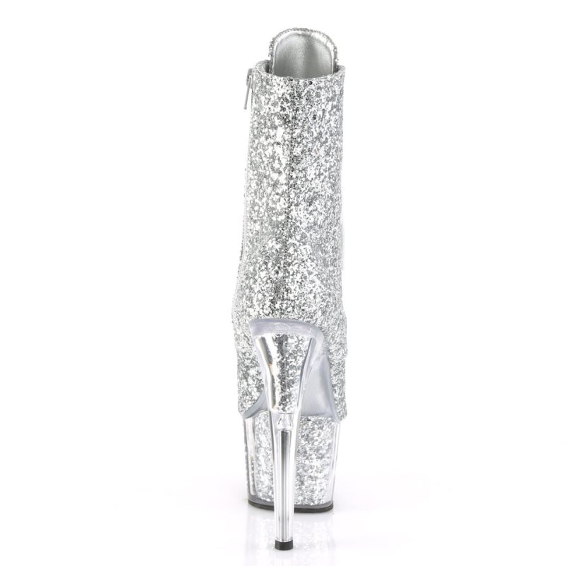 Pleaser Adore-1021G Laarzen Dames Zilver | DIKOX-BE
