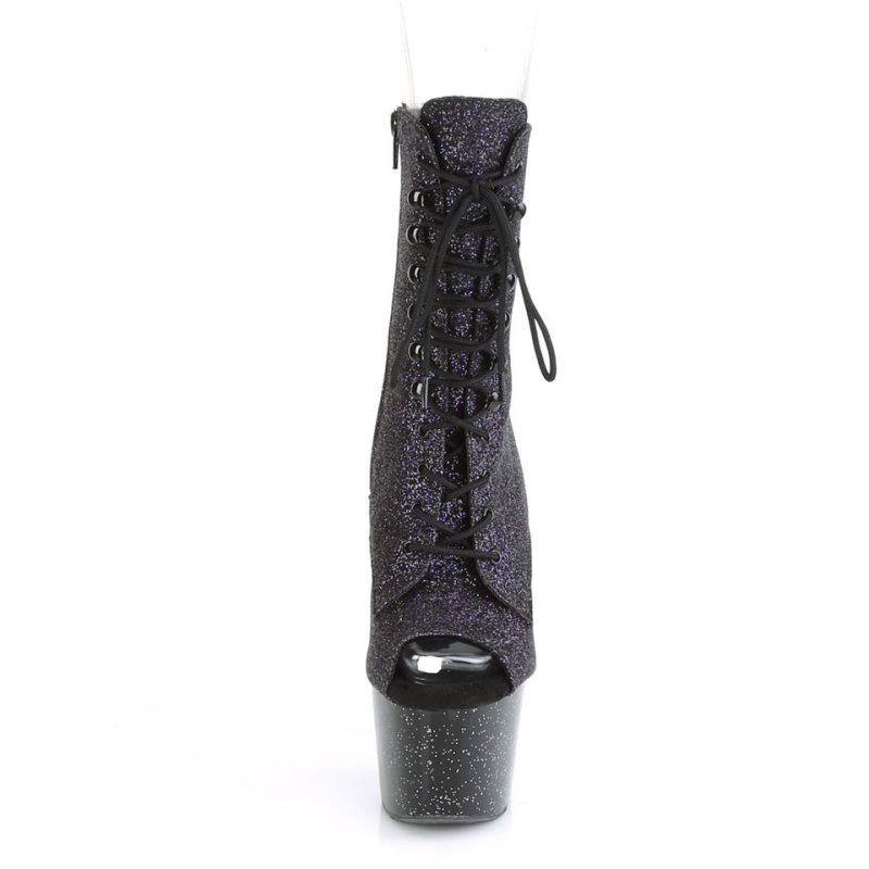 Pleaser Adore-1021MG Laarzen Dames Paars Zwart | MJKID-BE