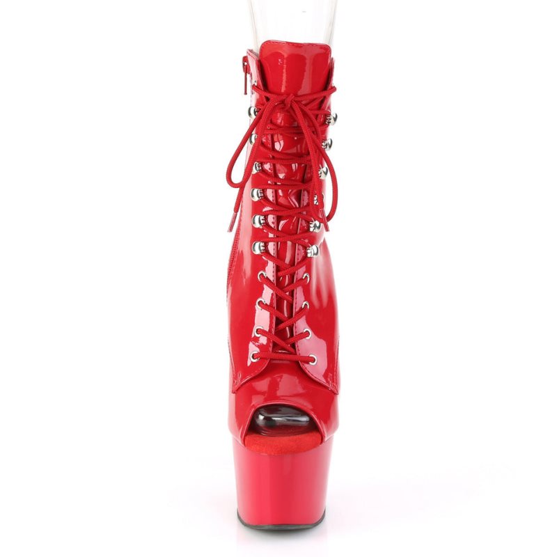 Pleaser Adore-1021 Laarzen Dames Rood | LJRHN-BE